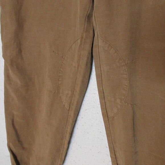 Pilcro Anthropologie Jogger Pants Brown Linen Lyocel Pockets Relaxed Fit - Picture 3 of 16
